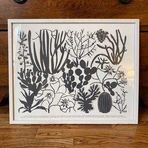 Cacti art print w/ frame